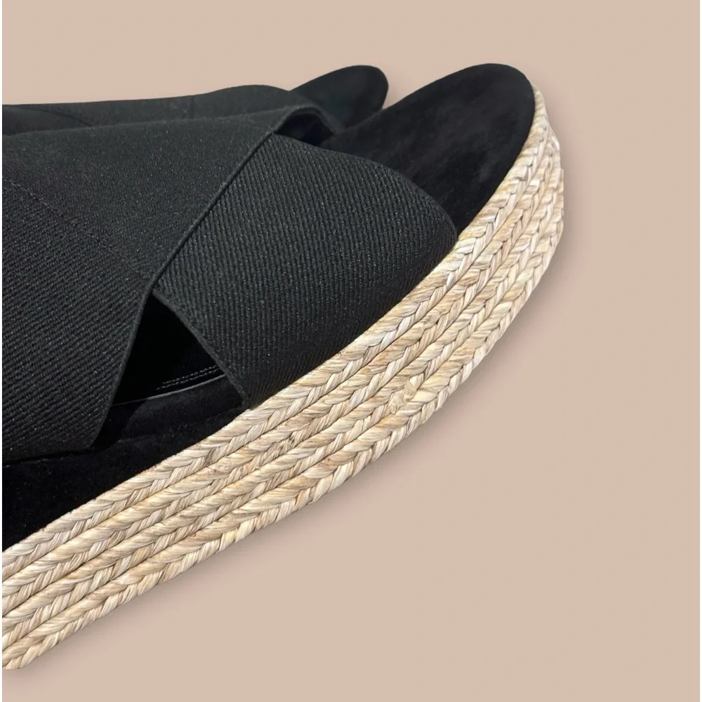 Steven by Steve Madden‎ Kaycee Black Fabric Espadrille Sandals Size 9.5